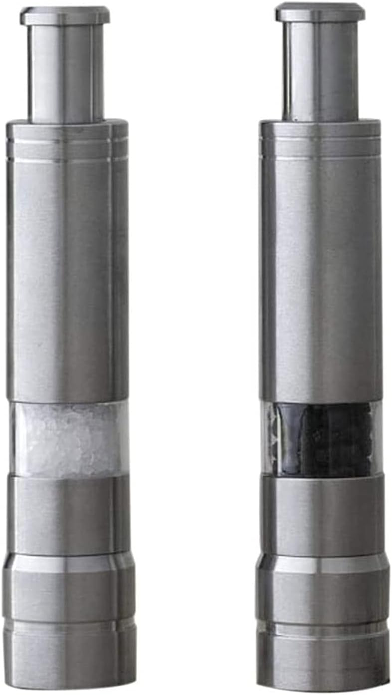 Compact Salt and Pepper Grinder Set with Adjustable Coarseness - Fully Ceramic