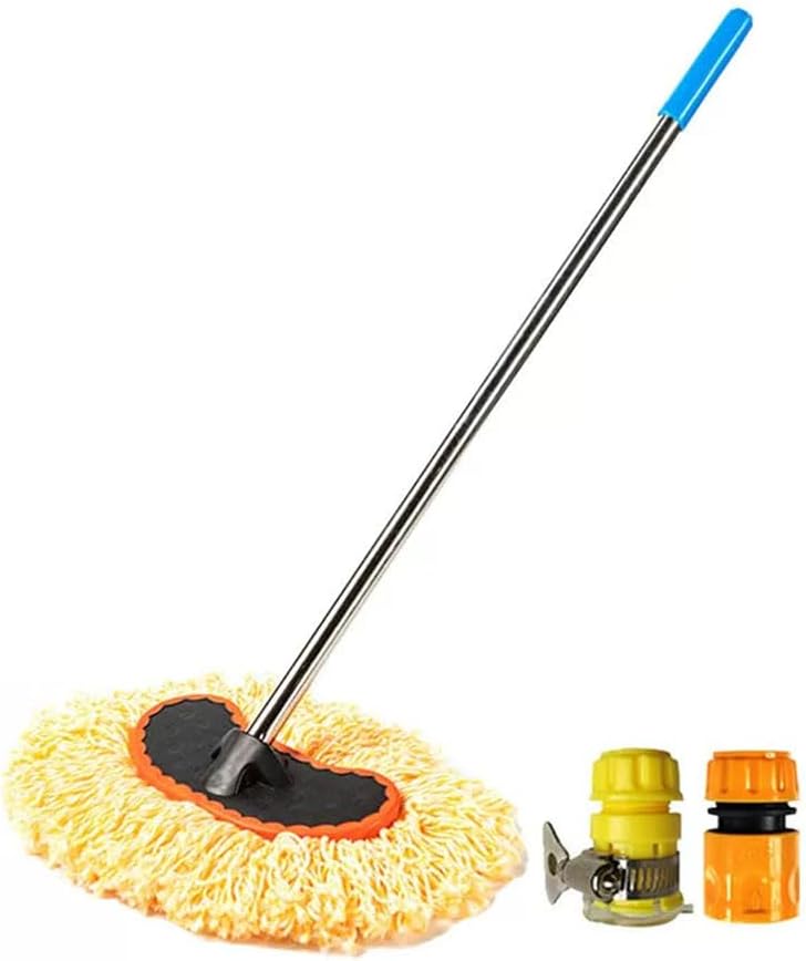 Solar Cleaning Brush, Water Fed Pole Brush Head with Hose Attachment, Solar Panel Cleaning Brush and Pole Water Feed Great for Cleaning House Siding, Cars, Trucks, Floors and More.