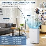 COSTWAY 4000 sq. ft. basement and large room dehumidifier, 60-quart dehumidifier with 3 modes, 3-color digital display, 24-HOUR timer, 1.7 gallon water tank