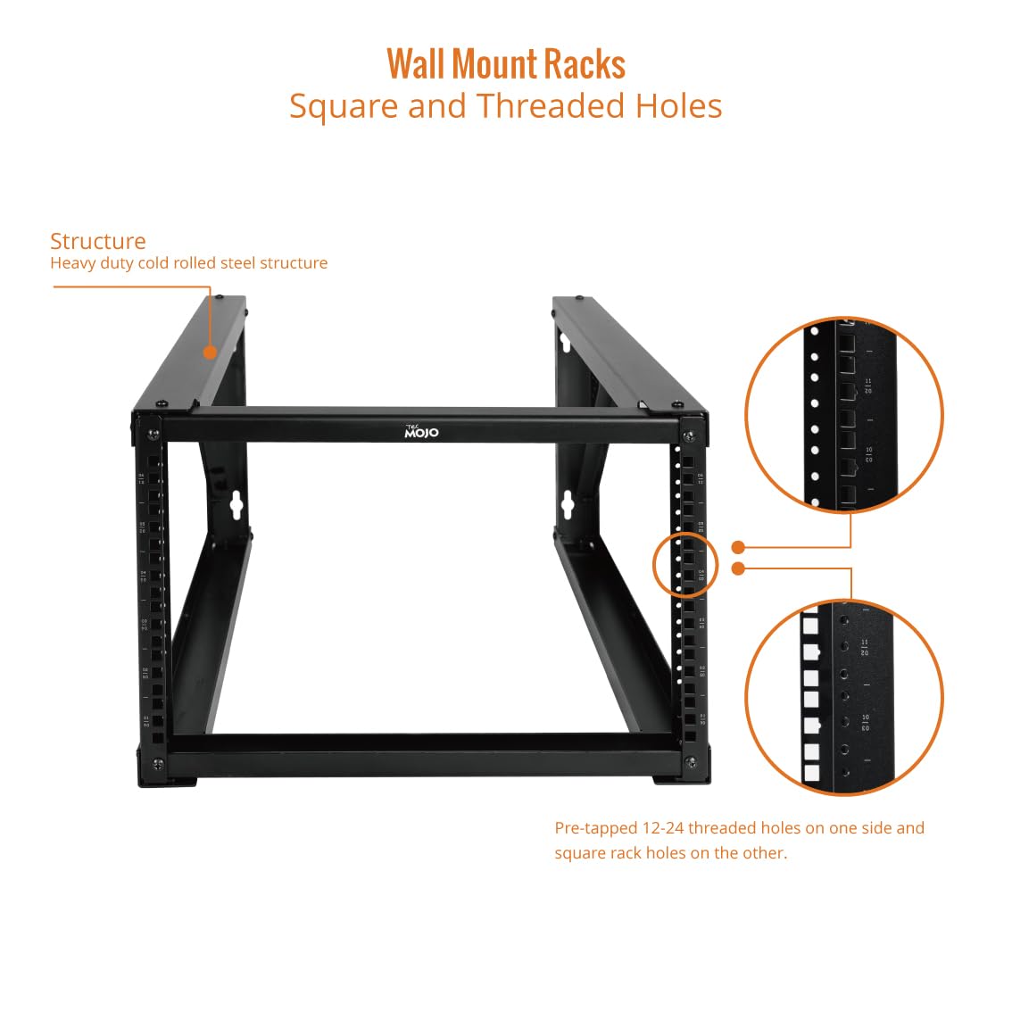 Tecmojo Rack Tecmojo 6U Wall Mount Server Rack - 24.8
