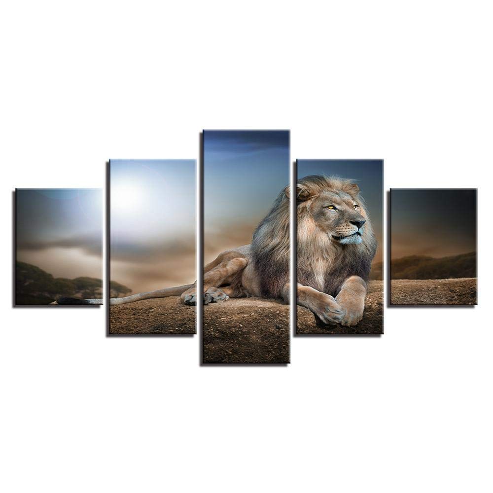 Sticker déco maison et grand art mural lion pour votre canapé