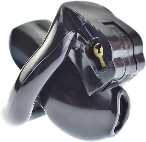Dispositivo de castidad masculina Bantie Jaula de pene respirable con 4 anillos Resina de origen biológico para hombres Negro, Transparente, Rosa,
