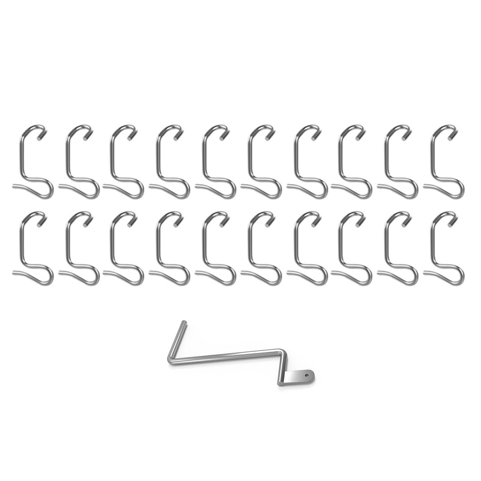 Hdoytxxm B Galvanized Wire Fence Tightener 20/30 / 40Pcs, Heavy Duty Tension Grip & Clamps For Farm Pasture Ranch Installation Fence Wire Tightener Tool Set With Tension Handle Heavy Duty Kirsite Plated