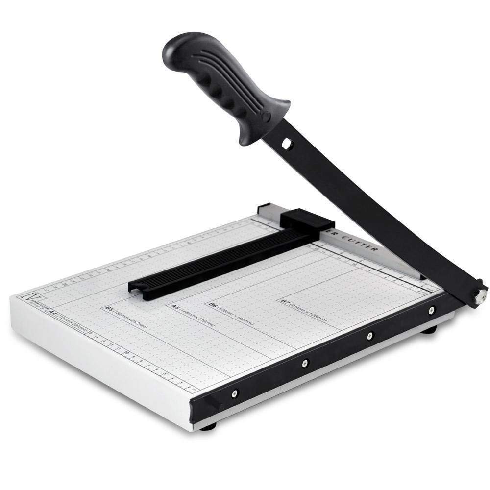 Hellaro Steel Heavy Duty Professional Paper Cutter Guillotine A3 Size Paper Trimmer Machine- White (A3)