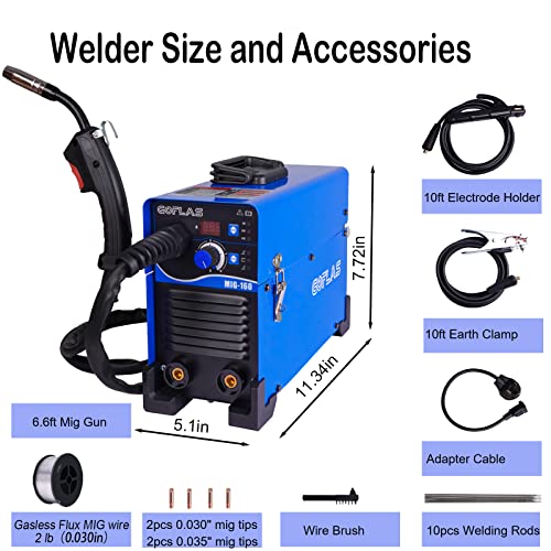 Welding Machine 3 In 1 Gasless Mig Welder 110/220V, Flux Core/Lift Tig/Stick Welder 160A #TOP3