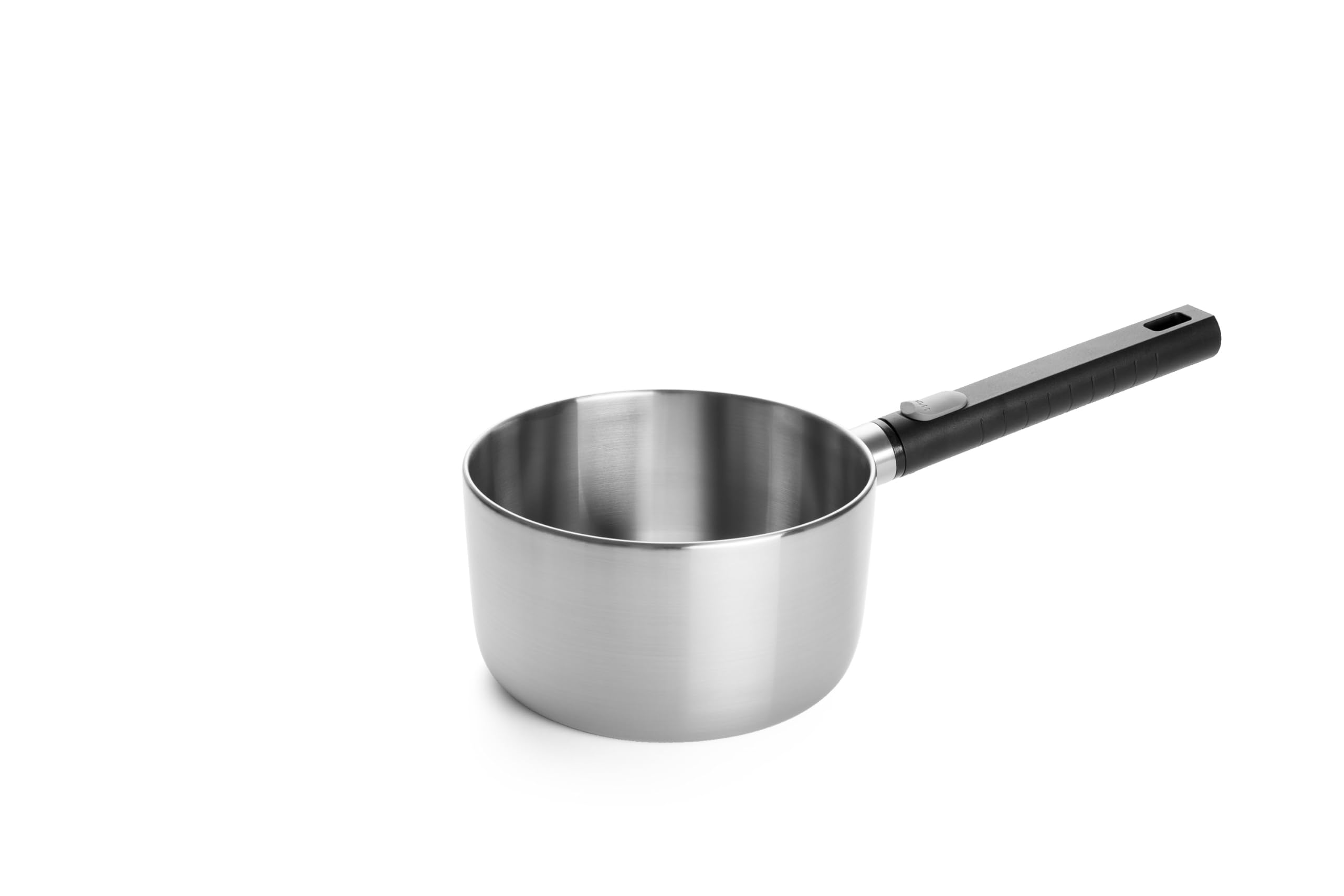 Woll Silver Logic Steel Inductive Saucepan Diameter 18 Cm Height 10 Cm With Removable Handle Suitable For All Hobs Pfas-Free