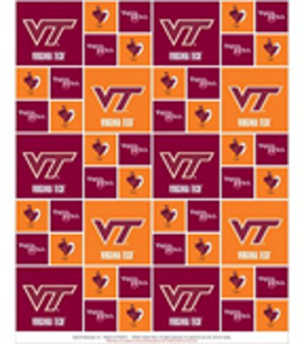 Virginia Tech Hokies Checker Cotton Fabric