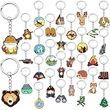 Pabucle Cute Keychains Bulk,30 PCS Different Hunting Key Chain Accessories for Keys...