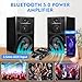 Audio Amplifier Board, ZK-502C Mini Bluetooth Amp Receiver 2.0 Channel 50W x 2, DC 9-24V Stereo Power Amplifier with Bluetooth and AUX Inputs for Home Speakers