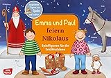 Emma und Paul feiern Nikolaus. Spielfiguren für die Erzählschiene. Ausgestanzte Figuren zum Spiele