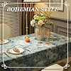 مفرش طاولة جاكار على الطراز البوهيمي، مفرش طاولة من القطن والكتان العتيق، مفرش طاولة قابل للغسل لغرفة الطعام والحفلات والنزهات وديكور المطبخ (أ، 140 * 200 سم/55 * 79 بوصة)