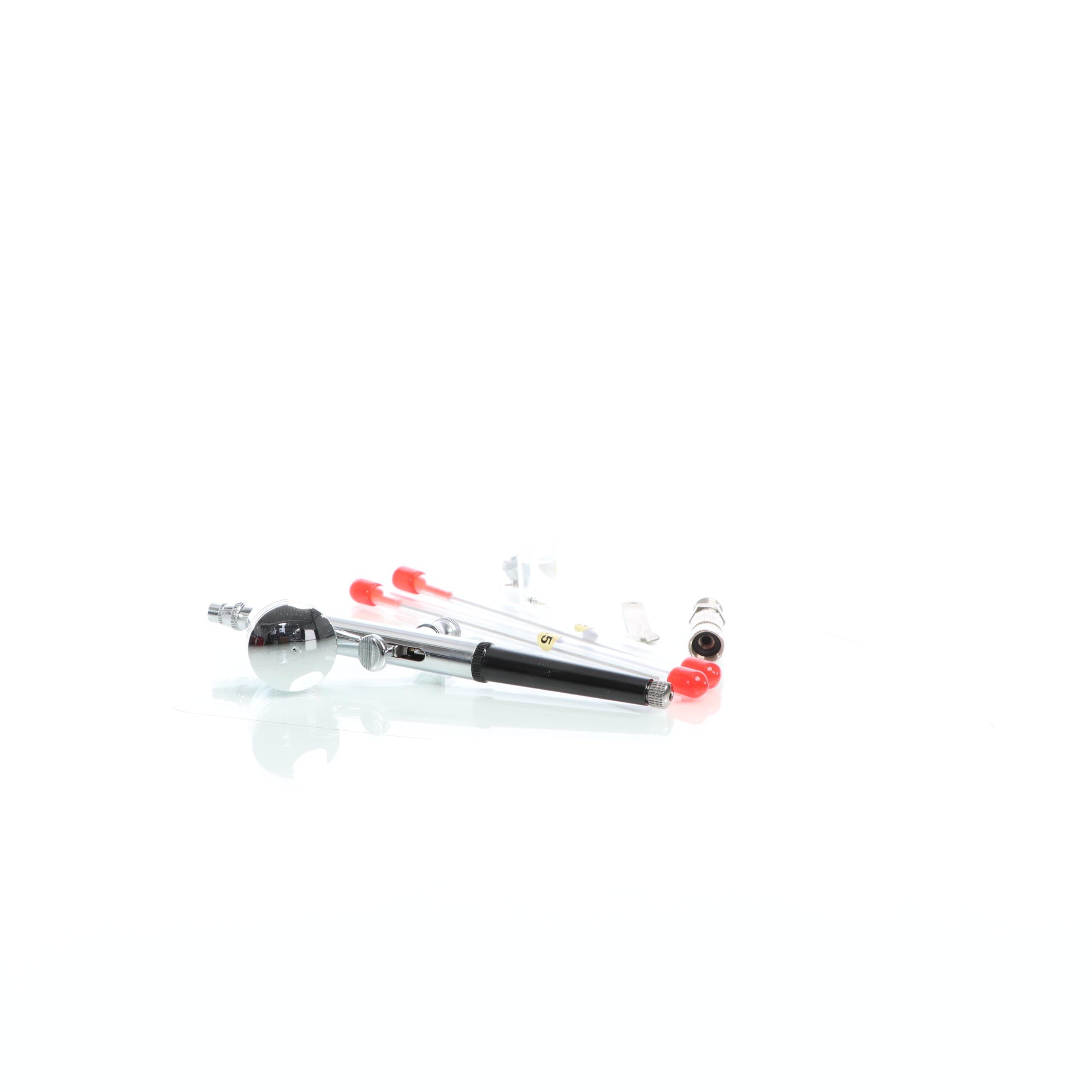 Wiltec Aerografo doppia azione mod.130T, serbatoio 7 ml, ugelli 0,2, 0,3 e 0,5 mm, Aeropenna per aerografia