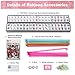 Kyerlish American Mahjong Tile Set with Pink Printed Carrying Bag, 166 Blue Tiles, 4 All-in-One Color Racks/Pushers, Mah Jongg Sets, Mahjong Game Set for Travel, Christmas, Birthday Gifts