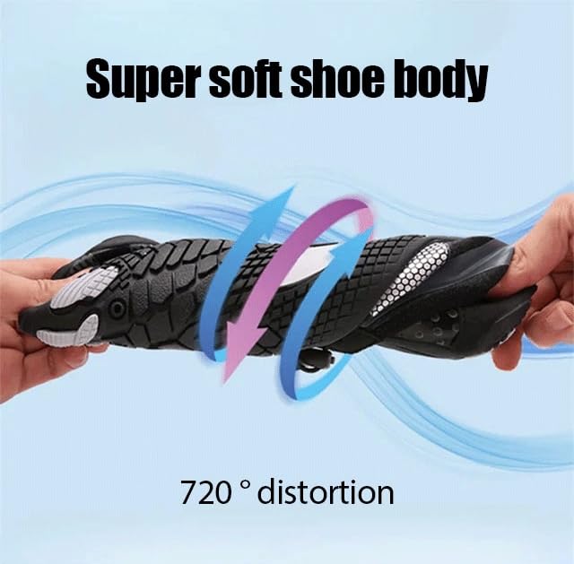 lilaBelle]5: Men's Outdoor Water Shoes - 【1-Second 】 Waterproof Hiking Shoes for Fishing, Creek Walking, and More2