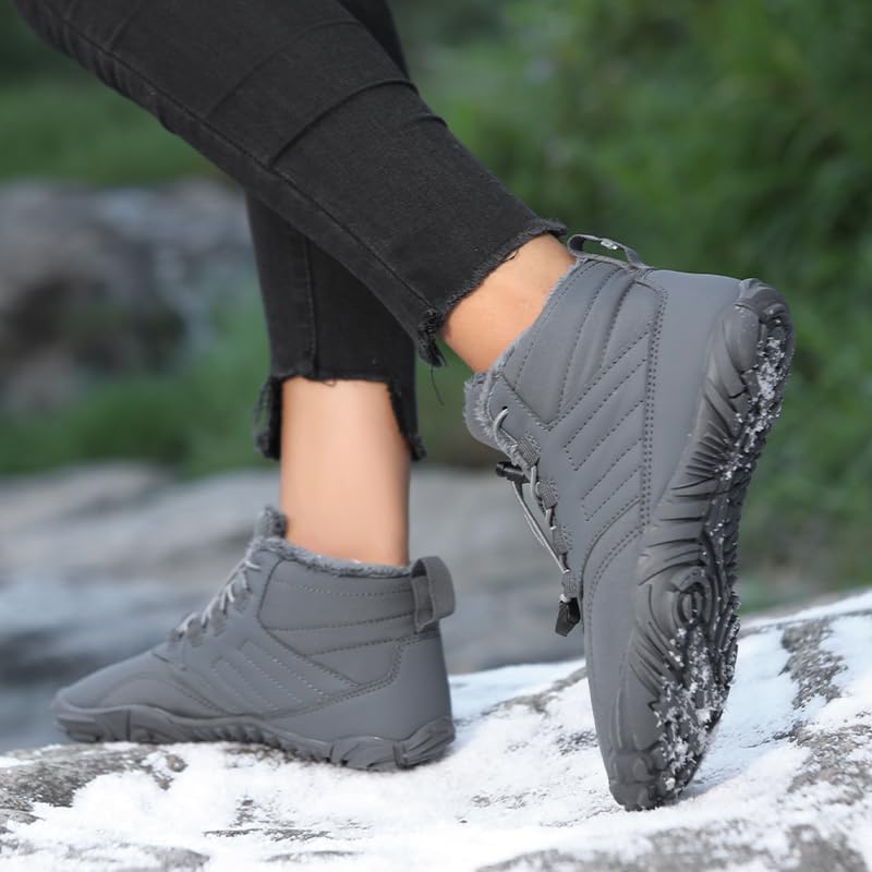 PeakFootwear Snow Boots for Women Men Winter, Non-slip & waterproof winter barefoot shoe, Wide Toe Outdoor Hiking Sneakers3