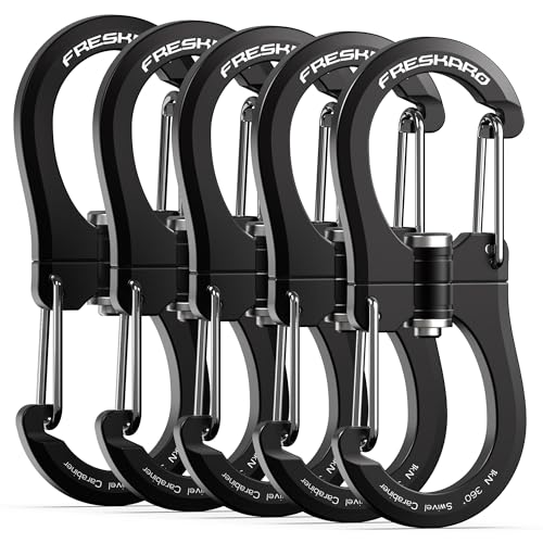 FresKaro 1kN Swivel Carabiner Clip, Heavy Duty...