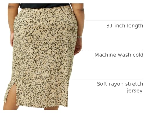 Image of Amazon Essentials Women's Pull-On Knit Midi Skirt with Elastic Waist, Stretchy (Available in Plus Size)