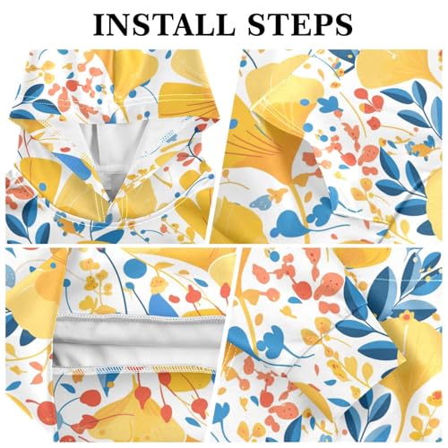 KLL Ginkgo Leaves Toddlers and Boys' Sweatshirts Sweater Crewneck Pullover Hoodies Kangaroo Pocket3