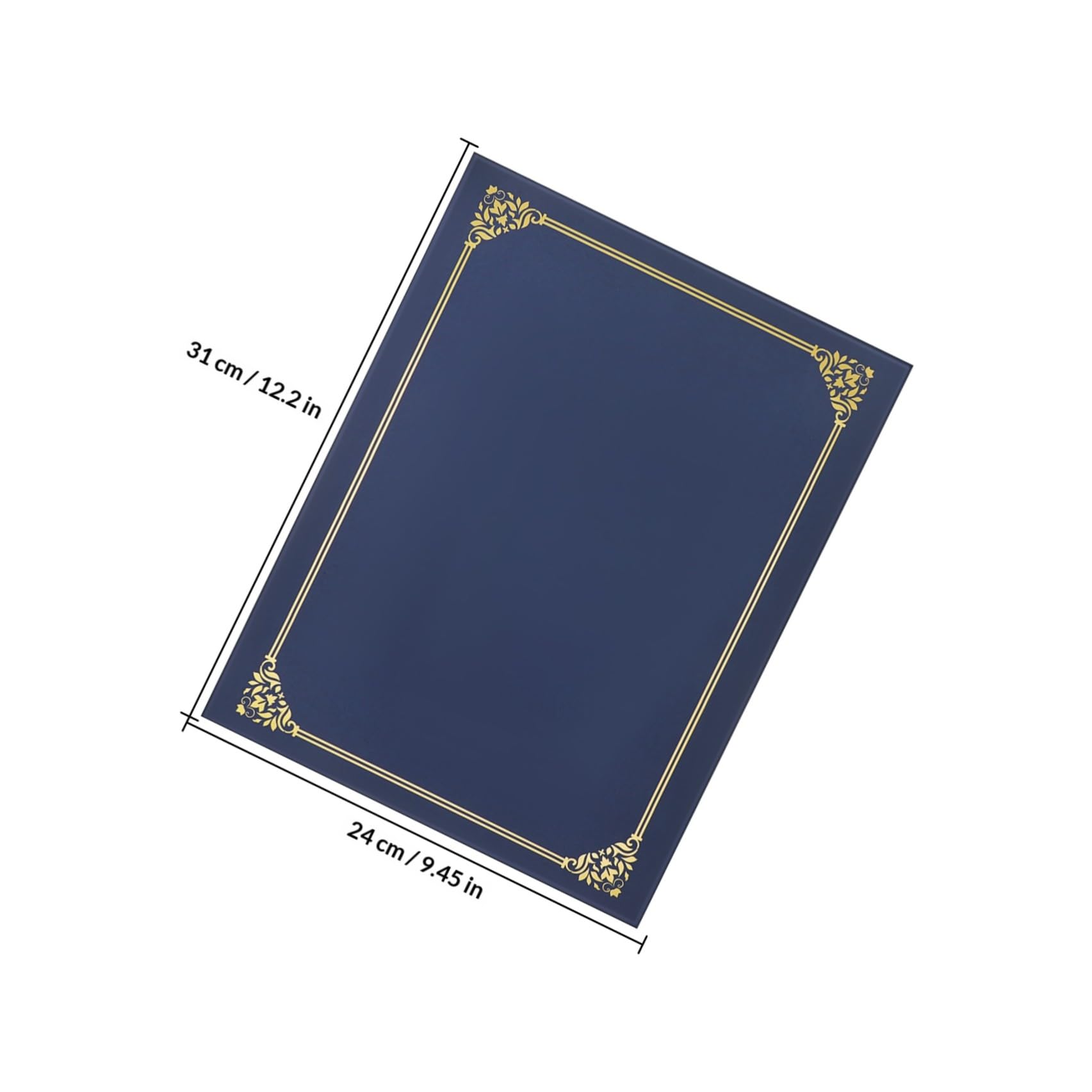 POPETPOP Copertine per Certificati, Award Display Folder, Bordo in Lamina d'Oro, 30 Pezzi, Carta, Protezione per Diploma, Formato Standard 8,5 x 11, per Documenti Ufficiali