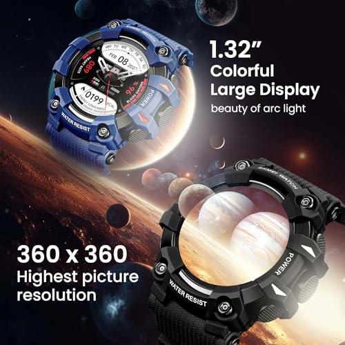 Image of SKMEI Fitness Smartwatch Full Touch Screen Dial Bluetooth Call Watch, Zinc Alloy Frame ABS Case Men's Watch, TPU Army Green Color Band, Heart Rate, SpO2, Blood Pressure Detection-S231 (Army Green)