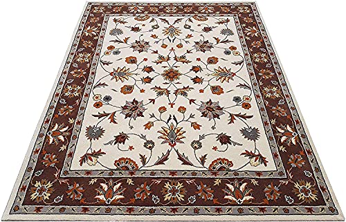 Image of Mordern Design Handmade Tufted Carpet Pure Woollen Export Quality Carpet for Living Room, Bedroom Hall [ Size 14 x 14 Square, Color Multi R5 ]