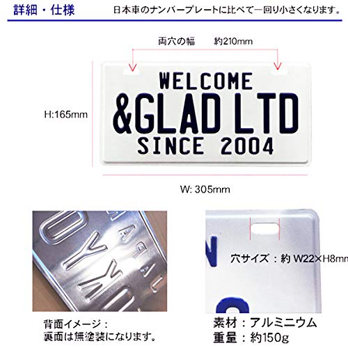 Amazon | オリジナル ナンバープレート 文字3列 (カスタムプレート