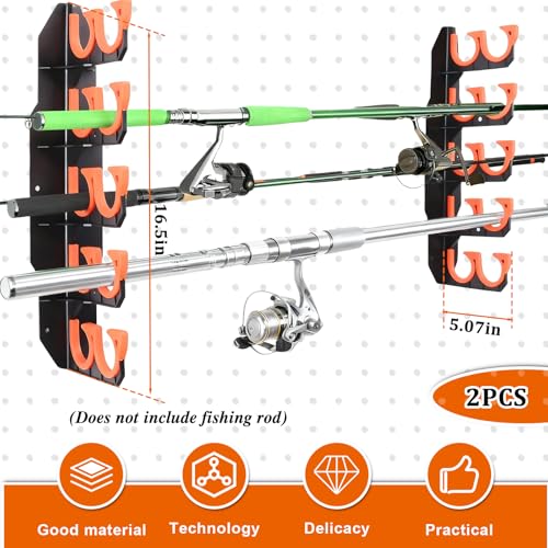 Ratelier pour cannes à pêches robuste | Support mural de stockage premium - 7