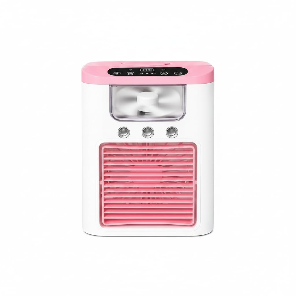 Drumstone (𝐄𝐱𝐥𝐮𝐬𝐢𝐯𝐞 𝟐𝟎 𝐘𝐞𝐚𝐫𝐬 𝐰𝐚𝐫𝐫𝐚𝐧𝐭𝐲 Pink Mist Portable Cooling Fan with USB Rechargeable Battery, Personal Air Cooler Fan for Indoor Outdoor Use-image-17