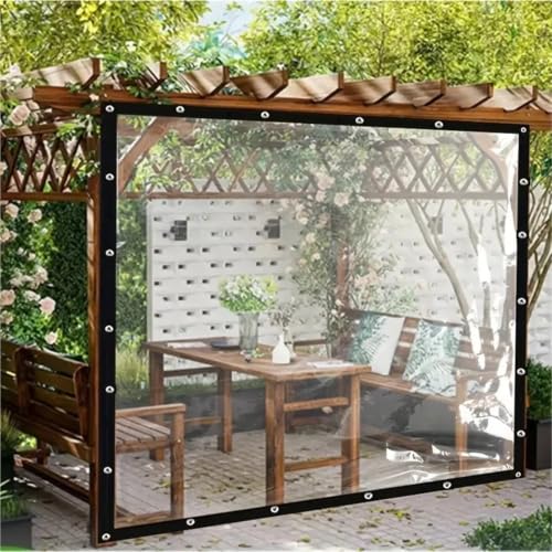 Bâche transparente de jardin 2x8m bâche imperméable anti intempéries - 4