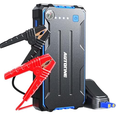 AUTOONE 3500A Car Jump Starter, Battery Jumper Starter Portable for Compact Car Up to 4.0L Gas and 3.0L Diesel Engine Jump Box with Jumper Cables, USB Output and LED Light Cover