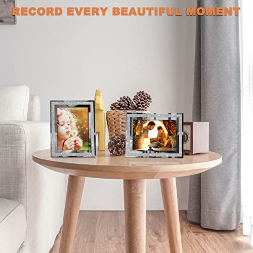 Iziddo 4X6 Picture Frames Set Of 2, Glitter Glass Photo Frame For Tabletop Display, Gifts Picture Frame, Horizontally Or Vertically #TOP3