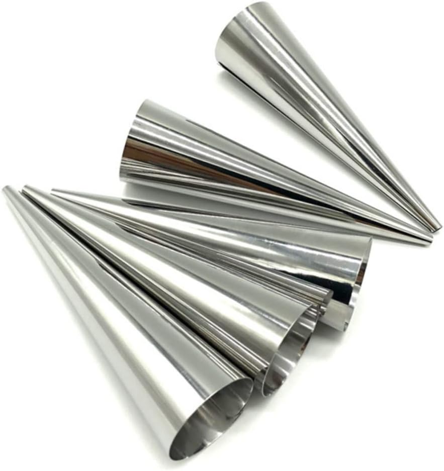 18pcs Stainless Steel Croissant Tube Molds Pastry Horns for Baking Desserts Cannoli and Cupcakes Non-Stick Baking Tools for Home Use