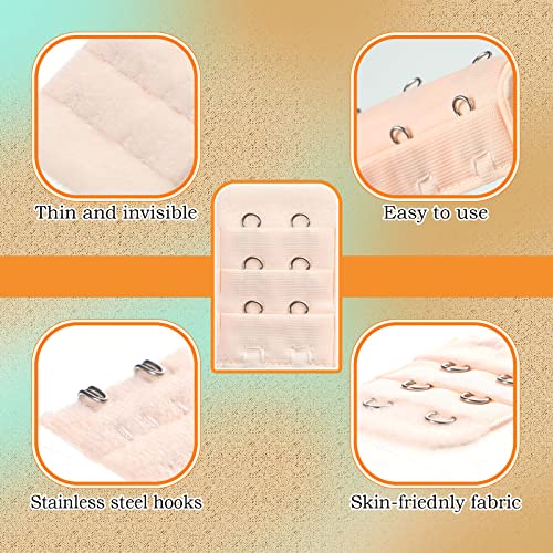 EBOOT 36 Pieces Bra Extenders Brassiere Extension Hooks, 2 and 3 Hooks, 18 Color2