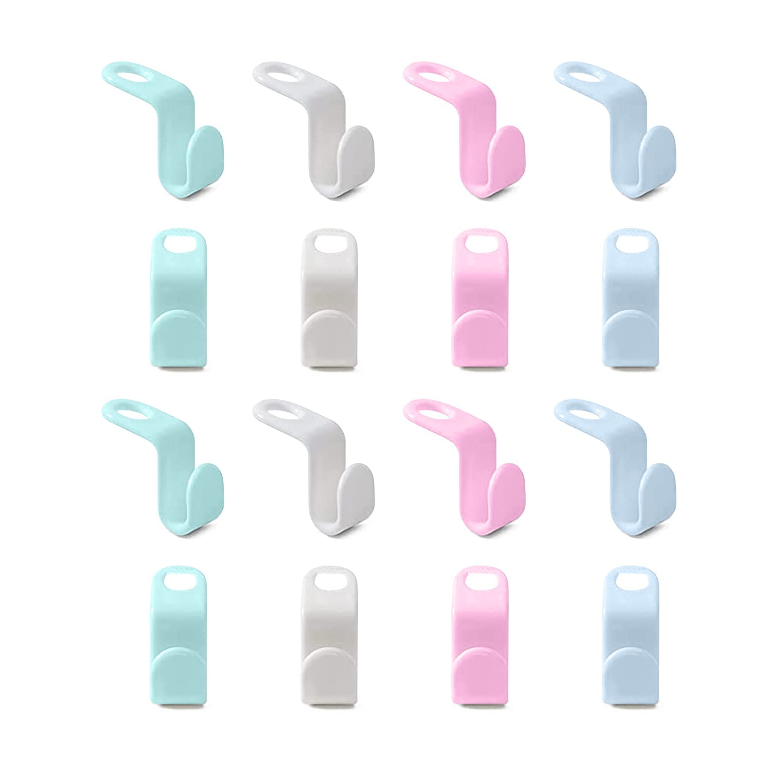 60PCS Hanger Connector Hooks, Cascading Clothes Hangers for Vertical Space Saving, Cascading Connection Hooks for Clothes Closet, Load 40 Pounds