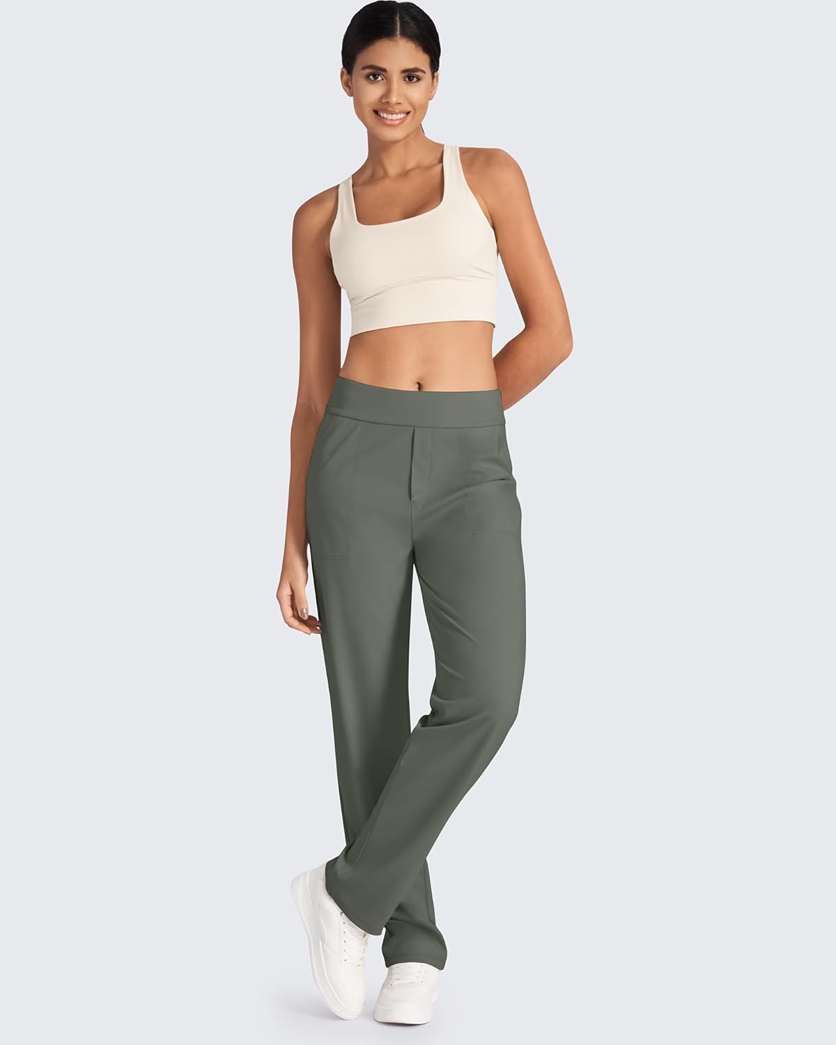 G4Free ShiftReady Yoga Pants Women High Waist Dress Work Pants with Pockets Straight Leg Business Casual Trousers 28"/30"/32" - Image 5