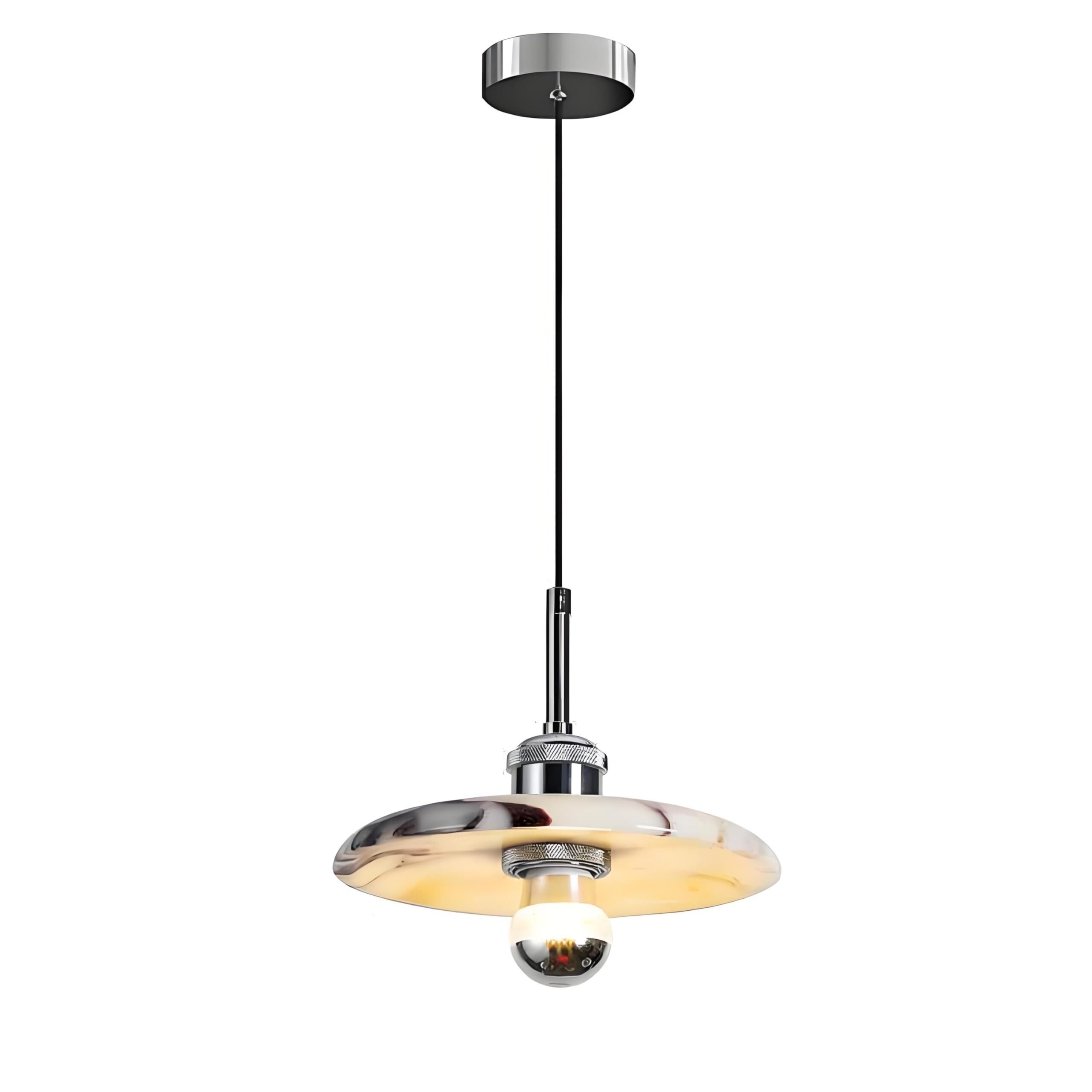 KXEcoLife Nordic Natural Stone Wabi-Sabi Ceiling Pendant Light Adjustable Vintage Farmhouse Marble Chandelier for Bedside Restaurant Kitchen Dining