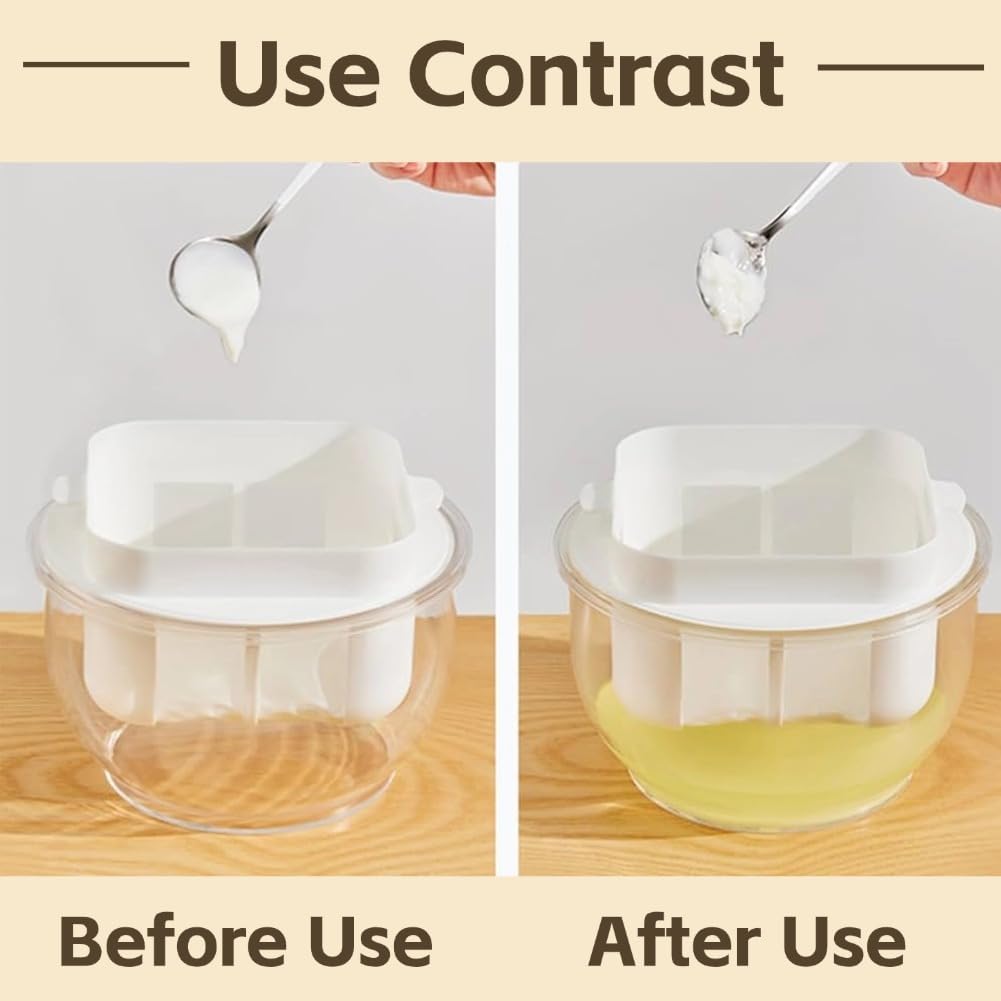 Greek Yogurt Maker with Fine Mesh Strainer, Upgraded Yogurt Strainer, Yogurt Maker Filter Greek Yogurt Strainer Round Large Capacity Efficient Fine Mesh Yogurt Whey Separator for Home Kitchen