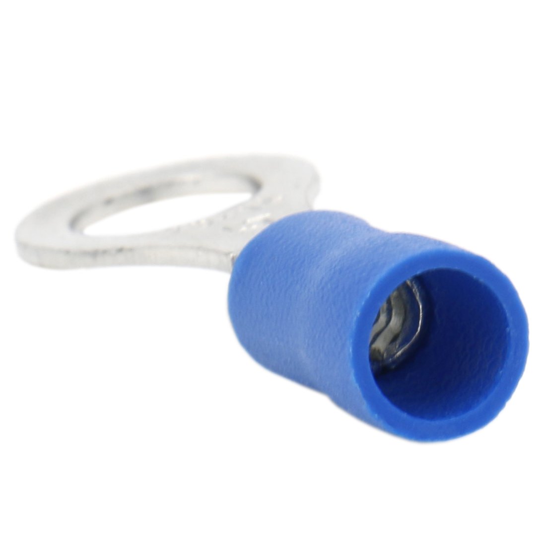 Heschen Zaciskarka pierścieniowa Złącza zaciskowe izolowane winylowe złącze elektryczne RV2-6 Rozmiar sztyftu 1,5-2,5 mm² (16-14 AWG) Niebieski 100 sztuk