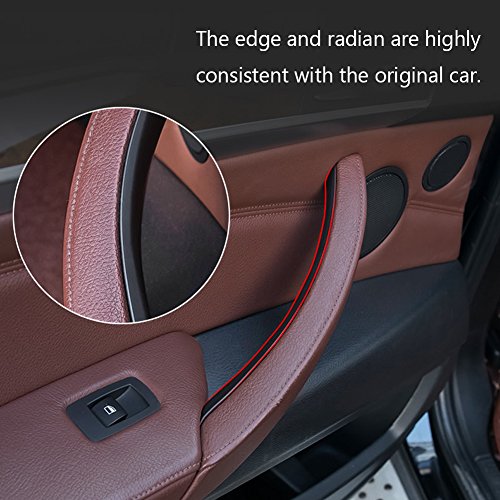 Jaronx For Bmw X5 X6 Door Pull Handle, Inner Door Trim Grab Cover Passenger Side Right Front/Right Rear Door Armrest Bracket (Fits:bmw X5 2008-2013 And Bmw X6 2008-2014) (Leather Cover Not Inculded) #TOP6