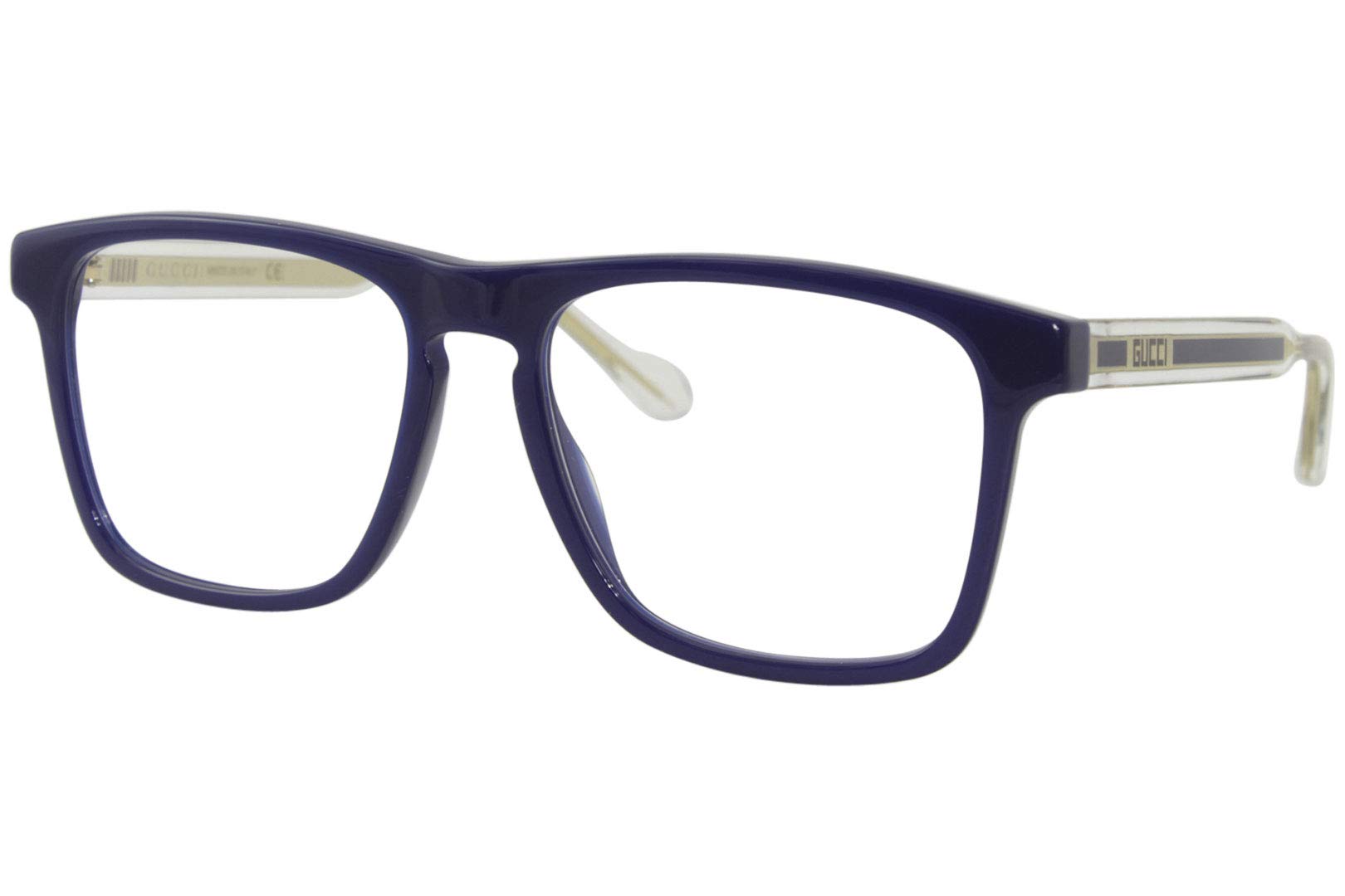 GucciMen's Blue Oval Eyeglass Frames GG0561O-004 54