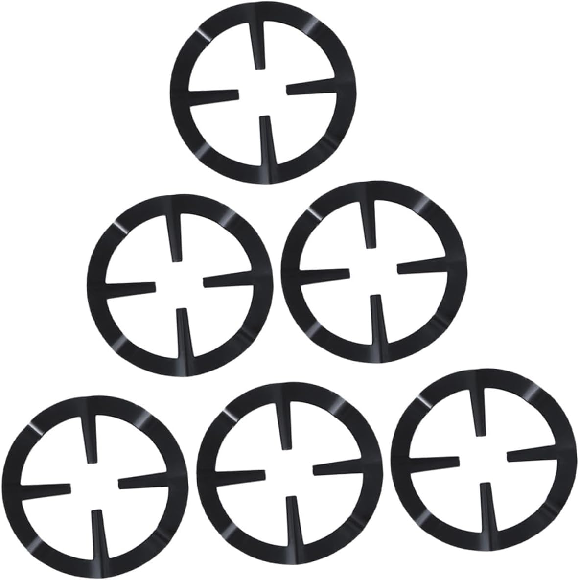 6pcs Gas Coffee Pot Holders Mocha Pot Racks for Kitchen Skid Surface Black Coffee Stand for Gas Stoves