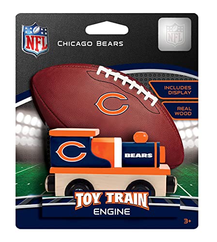 Image of MasterPieces Wood Train Engine - NFL Chicago Bears - Officially Licensed Toddler & Kids Toy, Black