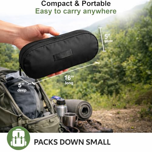 Portable Camping Chair for Young Adults and Teens, Holds 220 LB, Lightweight & Compact Foldable Camp Chair for Backpacking Travel, Outdoor Folding Chair for Beach, Sports, Fishing, Lawn & Concert - view 2