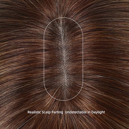 Image of 16 Inch Ombre Golden Brown Human Hair Wig, Human Hair Wig With Bangs, Real Hair Wigs For Women, real human hair wigs