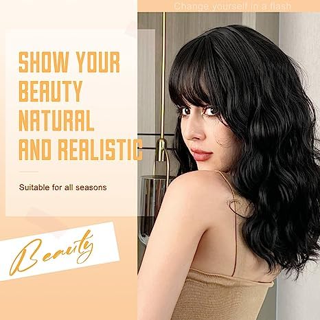 Miniatura 5 de Flequillo con clip, flequillo negro falso, fácil de usar, flequillo de imitación con clip, flequillo francés con pelucas para uso diario (negro