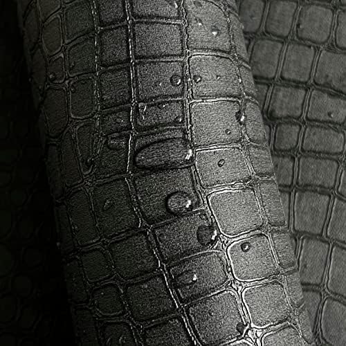 Zeeko Crocodile Wallpaper Charcoal Removable Black Crocodile Textured Wallpaper, Matte Black Crocodile Textured Wall Decor Luxury Renovation Wallpaper (Need Adhesive 17.7” x 472.5”)