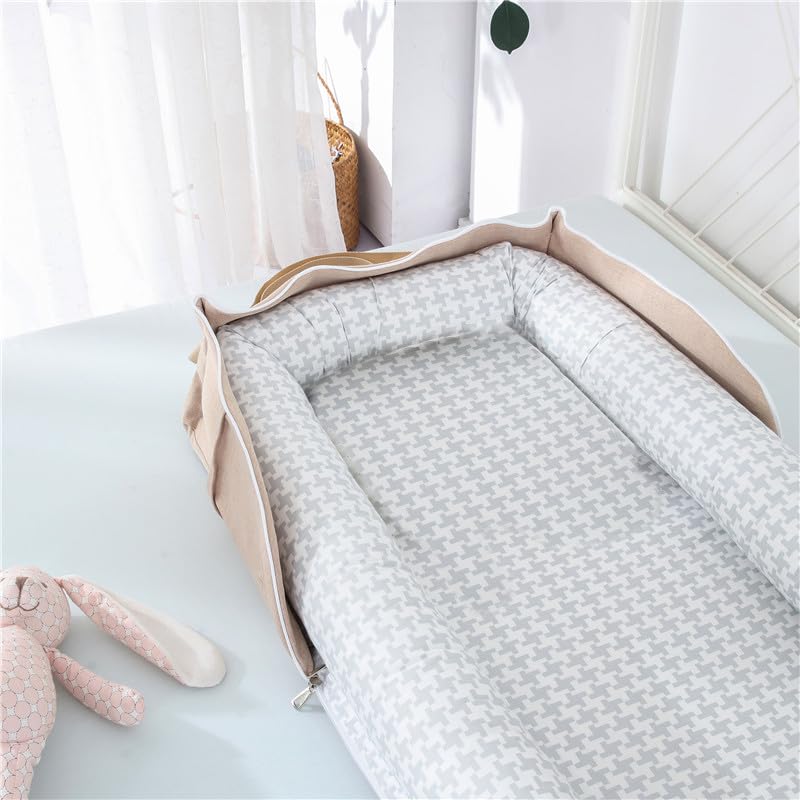 Miniatura 7 de Tumbona para recién nacido, bolsa portátil para recién nacido, tapete de gimnasio con correa, tumbona para recién nacido, tamaño ajustable y