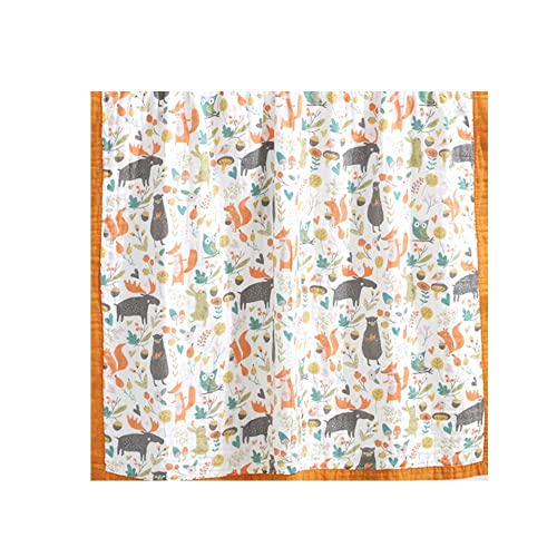 Toddler Blankets- Forest Animals Breathable Muslin Baby Blanket Ultra-Soft Baby Muslin Quilt 6 Layers Lightweight Newborn Nursery Crib Stroller Daycare Blanket For Summer #TOP6