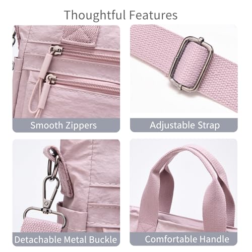 Bolso Tote pequeño de nailon para mujer con correa larga miniatura 5