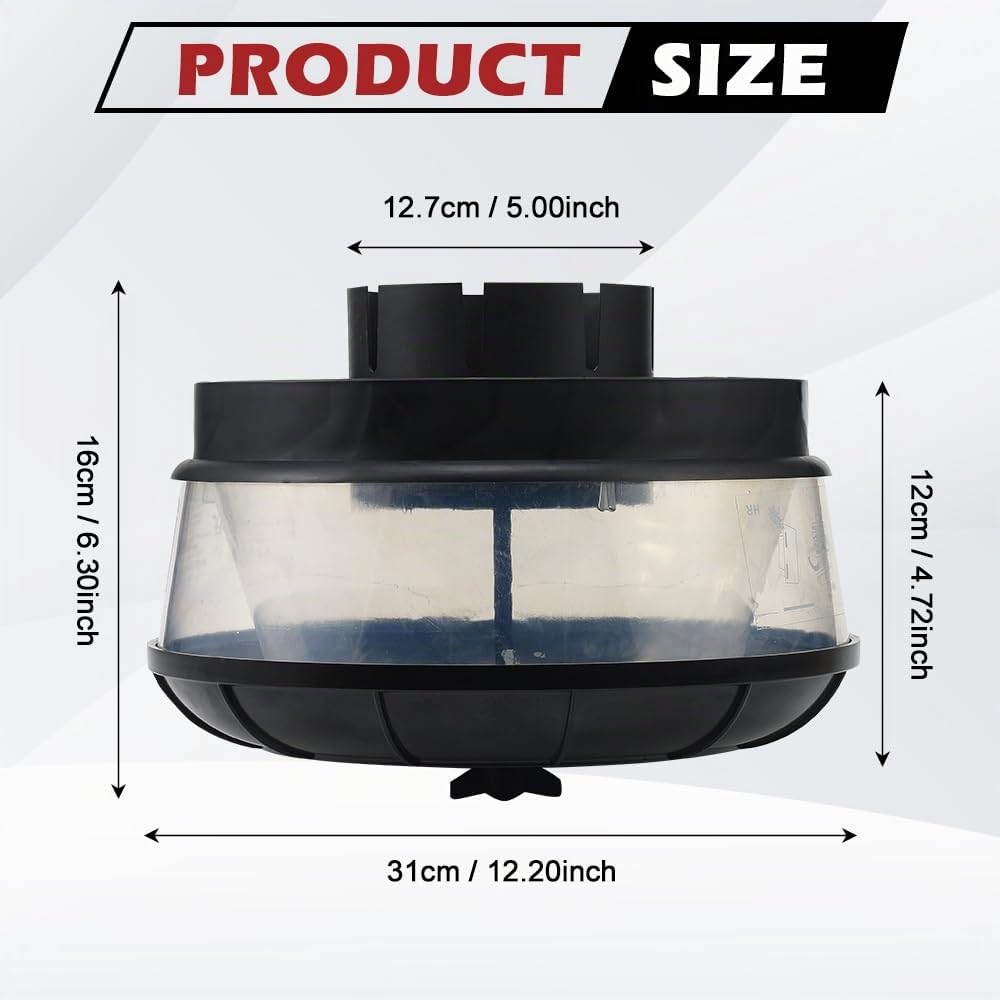 JSCARLIFE Filtro todoterreno para coche, tubo de aspiración de coche, prefiltro de aire, ciclón universal para esnórquel de succión, entrada de aire, tractor, vaso de arena (5 pulgadas/127 mm)